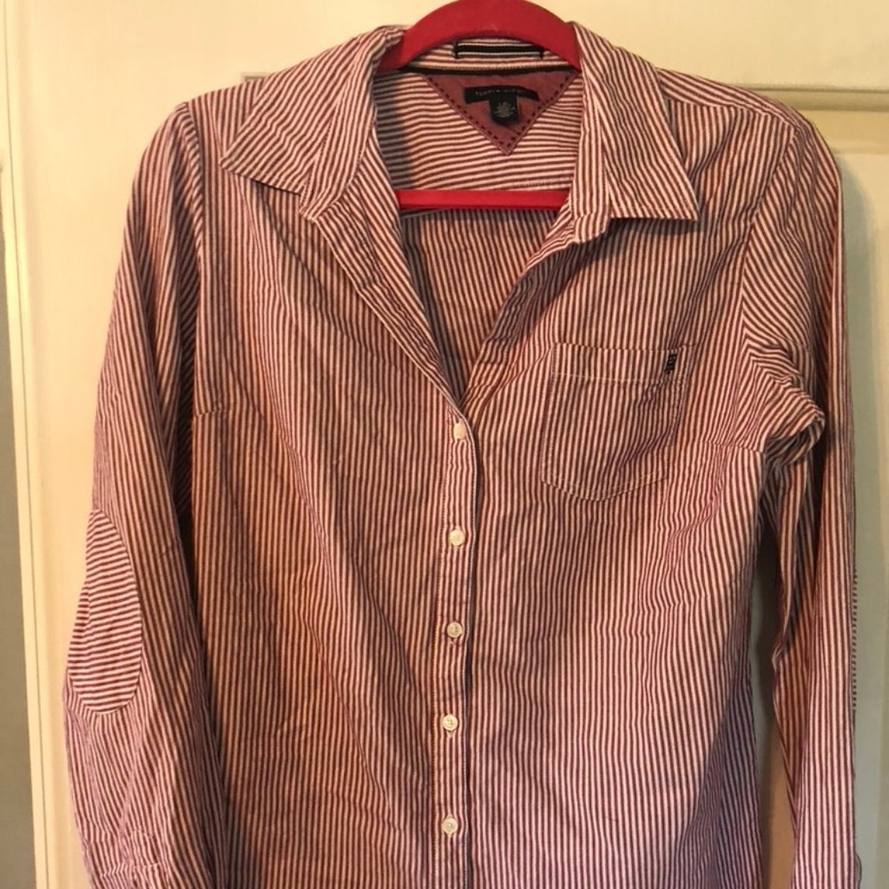 Tommy Hilfiger  womens button down sleeve sz L